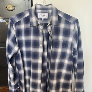 Wax London Men's Blue Plaid Shirt